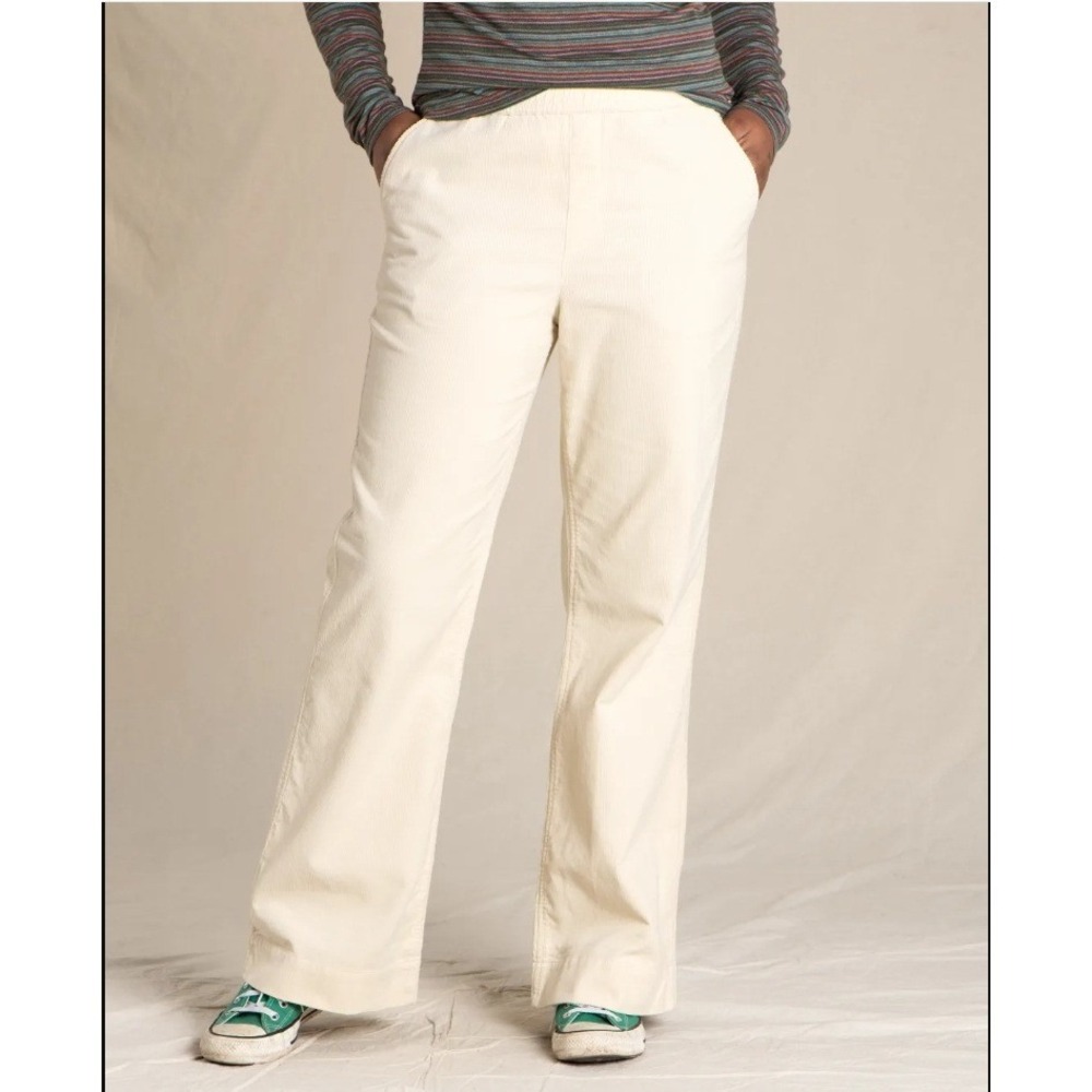 Toad & Co Women's‎ Small Scouter Corduroy Almond Color 100% Organic Cotton Pants